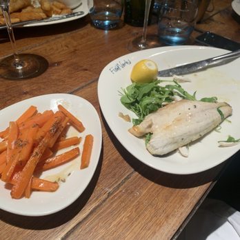 FishWorks - Carrots and SeaBass - Seafood Near Me - London, XGL