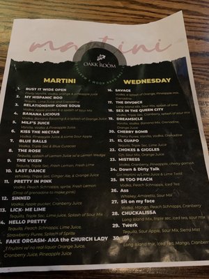 Menu photo 1 The Oakk Room Buffalo, NY
