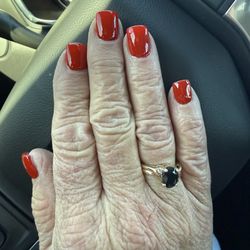 Nails So Happy - Nails right after being done by Tom. I wasn't sure about the color but they turned out beautiful.