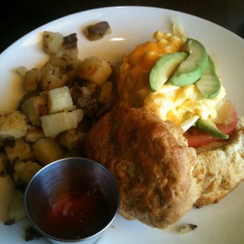 Twist Eatery - Open faced egg biscuit sandwich with avocado - Breakfast & Brunch Near Me - El Segundo, California Twist Eatery - Open faced egg biscuit sandwich with avocado - Breakfast & Brunch Near Me - El Segundo, California