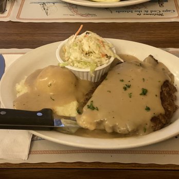 The Mayflower - Salisbury steak with mashed potatoes instead of fries - New American Near Me - Provincetown, Massachusetts The Mayflower - Salisbury steak with mashed potatoes instead of fries - New American Near Me - Provincetown, Massachusetts
