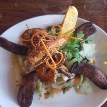 Mo Bay Grill - Jerk Shrimp Kabobs with Plantains - Caribbean Near Me - Sebastian, Florida Mo Bay Grill - Jerk Shrimp Kabobs with Plantains - Caribbean Near Me - Sebastian, Florida