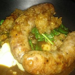 Blackwater Trading Co - Local snags with garlic mash