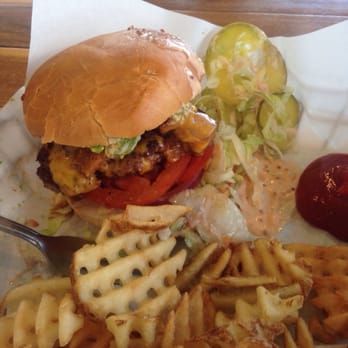 Skip's Kitchen - Bacon cheeseburger...add avocado...and banish the pickles!! Delicious but super messy!!! - Burgers Near Me - Carmichael, California