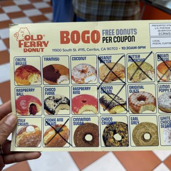 Old Ferry Donut - Menu - Donuts Near Me - Cerritos, California