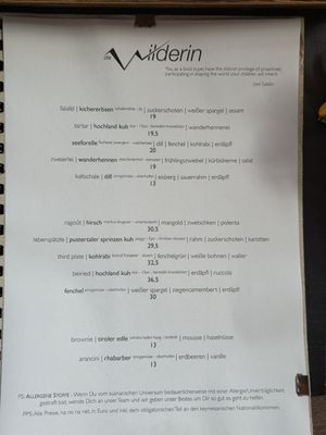 Menu photo 1 Wilderin Innsbruck, 7 Menu photo 1 Wilderin Innsbruck, 7