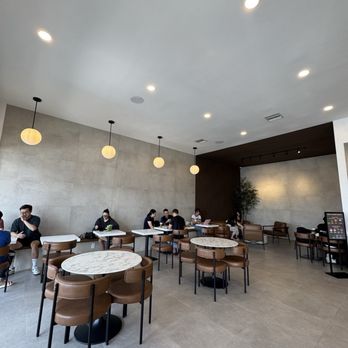 Airoma Cafe - Large dining area inside love the sleek modern look and feel - Coffee & Tea Near Me - Garden Grove, California Airoma Cafe - Large dining area inside love the sleek modern look and feel - Coffee & Tea Near Me - Garden Grove, California