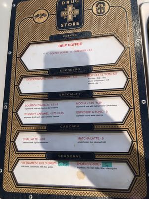 Menu photo 1 Drug Store Coffee Nashville, TN Menu photo 1 Drug Store Coffee Nashville, TN