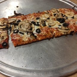 Personalized flat bread pizza- extra sauce, mushroom and olives Personalized flat bread pizza- extra sauce, mushroom and olives