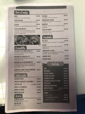 Menu photo 2 Sazón Mexico Rosarito, BCN