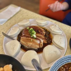 Hunan House - Steamed Pork Belly W. Preserved Vegetable 梅菜扣肉（附荷叶包）($22.99)
