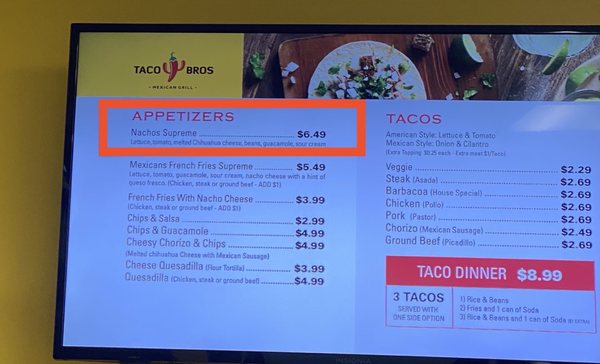 Menu photo 1 Taco Pros - Oak Park Oak Park, IL