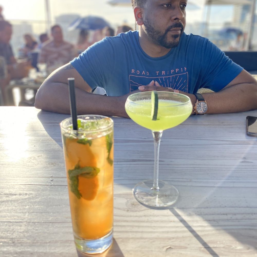 SKY Waikiki - Pinch of verde with rum instead of gin and Rye'm & Reason - Seafood Near Me - Honolulu, Hawaii