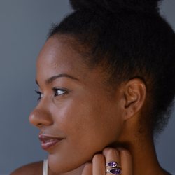 Navette Rings with amethyst.
