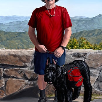 Classic Pet Portraits - "Cole and Ed" 18x24 Oil on Panel. - Pet Services Near Me - Pasadena, California Classic Pet Portraits - "Cole and Ed" 18x24 Oil on Panel. - Pet Services Near Me - Pasadena, California