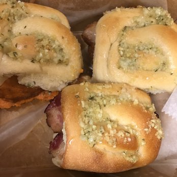 Hold My Knots - Sliders! Chicken Bacon Ranch Slider Buffalo Chicken Slider Chicken Parm Slider - Pizza Near Me - Hillsdale, New Jersey Hold My Knots - Sliders! Chicken Bacon Ranch Slider Buffalo Chicken Slider Chicken Parm Slider - Pizza Near Me - Hillsdale, New Jersey