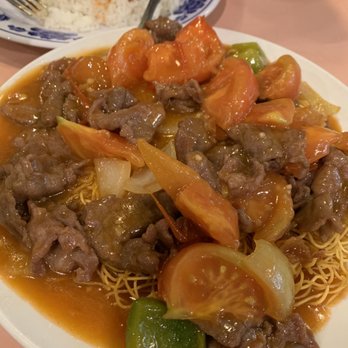 Best Hong Kong Dining - Tomato Beef Chow Mein - Chinese Near Me - Mesa, Arizona Best Hong Kong Dining - Tomato Beef Chow Mein - Chinese Near Me - Mesa, Arizona