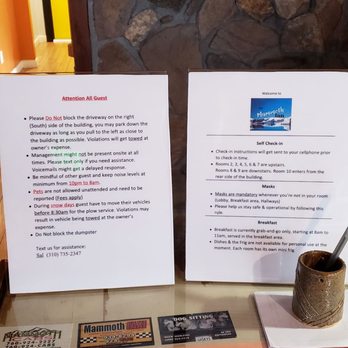 The Mammoth Inn - Front desk information - Hotels Near Me - Mammoth Lakes, California The Mammoth Inn - Front desk information - Hotels Near Me - Mammoth Lakes, California