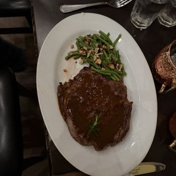 Phoenician - Cowboy steak double veggies, peppercorn sauce. Come here a lot and it's very good, had a little twist tonight but was still delicious. - Steakhouses Near Me - Phoenicia, New York