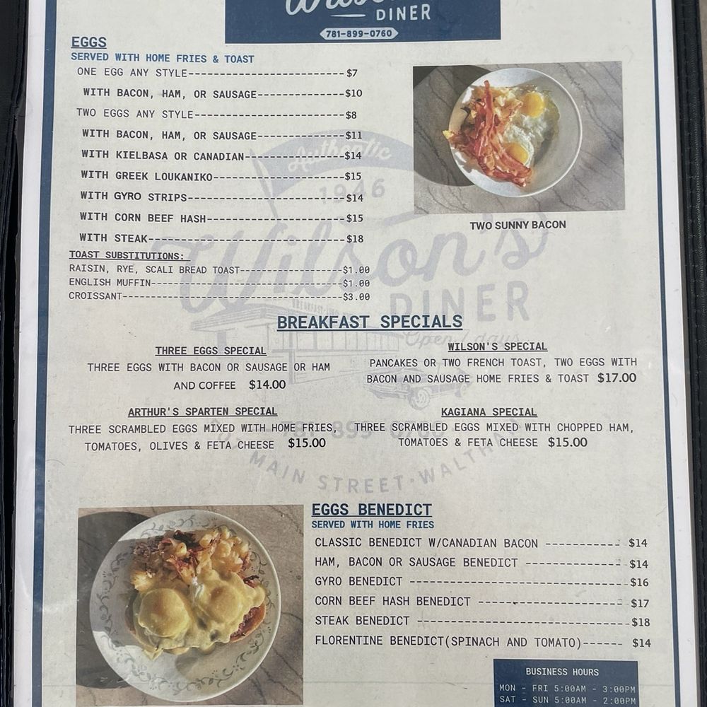 Wilson's Diner - American Near Me - Waltham, Massachusetts Wilson's Diner - American Near Me - Waltham, Massachusetts