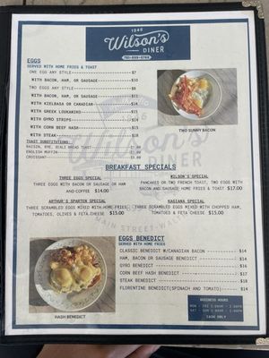 Menu photo 1 Wilson's Diner Waltham, MA