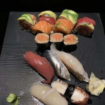 Sushi Taro - Rainbow roll; Japanese 5 nigiri - Sushi Bars Near Me - Washington, DC, District of Columbia Sushi Taro - Rainbow roll; Japanese 5 nigiri - Sushi Bars Near Me - Washington, DC, District of Columbia