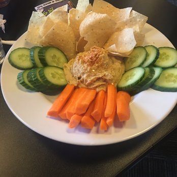 The Rage - This was my hummus plate.  The hummus was home made and very good. - Tacos Near Me - Niles, Michigan