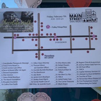 Chocolate Walk - Map - Local Flavor Near Me - Van Wert, Ohio Chocolate Walk - Map - Local Flavor Near Me - Van Wert, Ohio