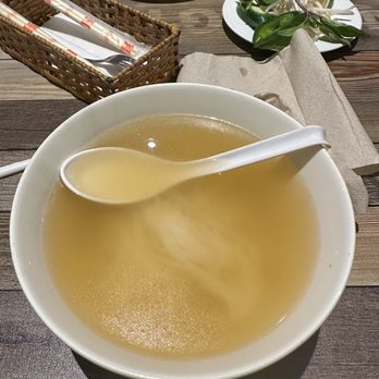 We Love Pho 2 - My chicken broth pho. I was on a liquid fast but this was still really tasty - was a little sweet. - Vietnamese Near Me - Long Beach, California