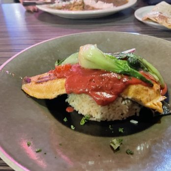 Jambo Cafe - Trout with pistachio curry sauce - Caribbean Near Me - Santa Fe, New Mexico