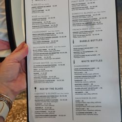 Drink menu