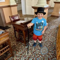 Connecticut's Old State House - My son posing as the Governor