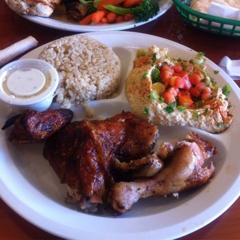 Chicken Maison - 1/4 Chicken Original with the sides of Brown Rice & Spicy Hummus - Middle Eastern Near Me - Torrance, California Chicken Maison - 1/4 Chicken Original with the sides of Brown Rice & Spicy Hummus - Middle Eastern Near Me - Torrance, California