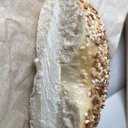 Bite a Bagel - Everything Bagel with Cream Cheese THE BEST Bagel & all that cream cheese
