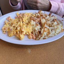 Scrambled Eggs with Lox & Onion