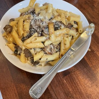 Monty’s Red Sauce - Pasta Marsala with sausage - Italian Near Me - Portland, Oregon Monty’s Red Sauce - Pasta Marsala with sausage - Italian Near Me - Portland, Oregon
