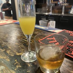 Mimosa and whiskey