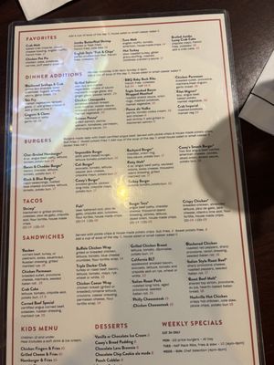 Menu photo 1 Casey's Public House Newtown Square, PA