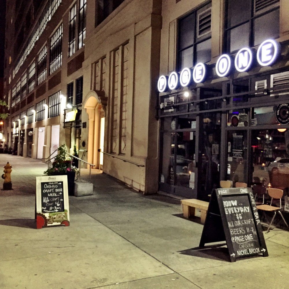 Page One - Entrance to Page One on Mutual Street. - Cafes Near Me - Toronto, Ontario