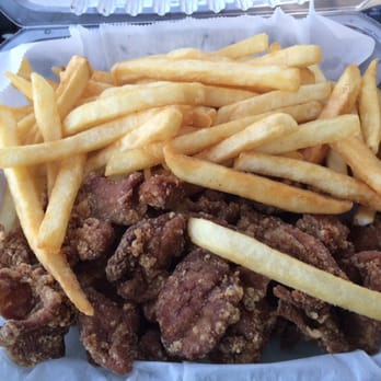 T-Cups Cafe - popcorn chicken combo with fries. Ask or add some spice for some kick! - Desserts Near Me - Modesto, California