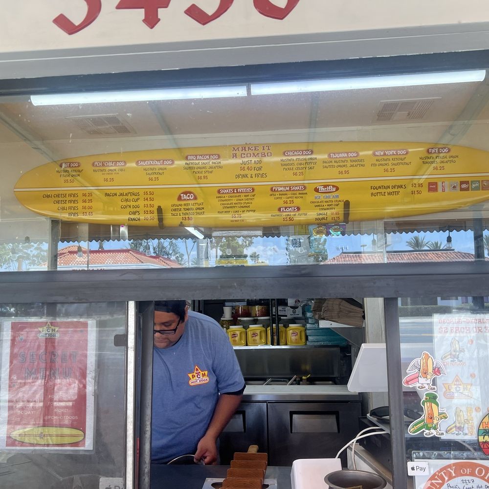 Pacific Coast Hot Dogs - Menu. Zoom in - Hot Dogs Near Me - Orange, California Pacific Coast Hot Dogs - Menu. Zoom in - Hot Dogs Near Me - Orange, California