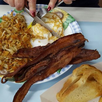 Fely's Cafe - Bacon 5 slices and eggs - Burgers Near Me - Brookings, Oregon Fely's Cafe - Bacon 5 slices and eggs - Burgers Near Me - Brookings, Oregon