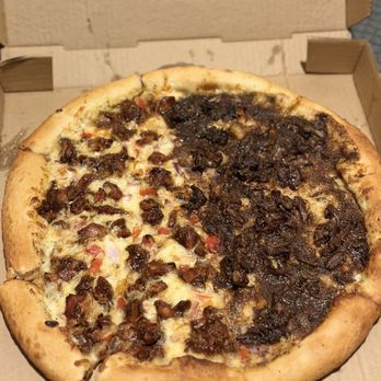 Today's Pizza - Half jerk chicken half oxtail pizza - Pizza Near Me - Washington, DC, District of Columbia Today's Pizza - Half jerk chicken half oxtail pizza - Pizza Near Me - Washington, DC, District of Columbia