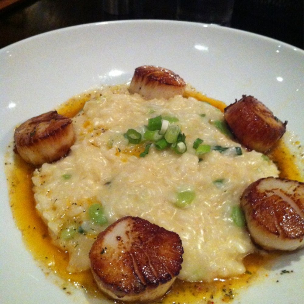Twenty8 Food & Spirits - Scallops and risotto. Just ok. - New American Near Me - Foxboro, Massachusetts Twenty8 Food & Spirits - Scallops and risotto. Just ok. - New American Near Me - Foxboro, Massachusetts