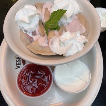 Veselka - Cherry and cheese bowl - Ukrainian Near Me - New York, New York Veselka - Cherry and cheese bowl - Ukrainian Near Me - New York, New York