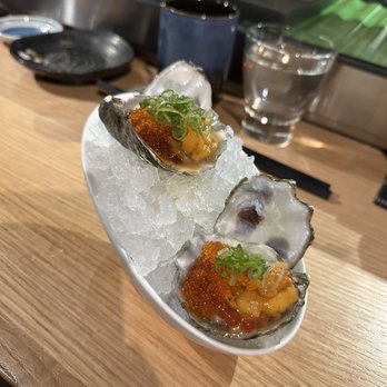 Okane - Chef's oyster with uni, roe, and tobiko (yum) - Sushi Bars Near Me - San Francisco, California Okane - Chef's oyster with uni, roe, and tobiko (yum) - Sushi Bars Near Me - San Francisco, California