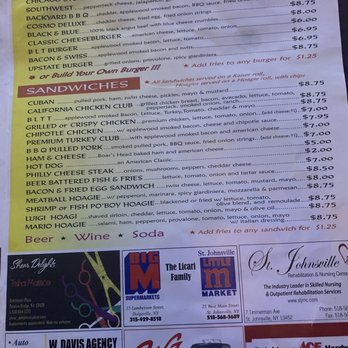 Cosmo's Bar & Grill - Menu - Bars Near Me - Saint Johnsville, New York Cosmo's Bar & Grill - Menu - Bars Near Me - Saint Johnsville, New York