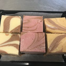 Rocky Coast Cheesecake - Family friendly 6-packs of our two-bite squares. This is our Chocolate Trio.