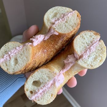 The Bagelry - Rosemary Bagel with Strawberry Cream Cheese - Bagels Near Me - Cincinnati, Ohio The Bagelry - Rosemary Bagel with Strawberry Cream Cheese - Bagels Near Me - Cincinnati, Ohio