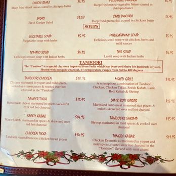 India Palace - the menu of the restaurant - Indian Near Me - El Paso, Texas